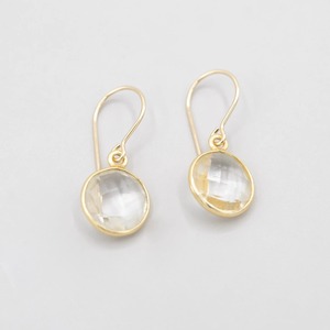 Pendientes Redondos de Citrino con Baño de Plata, Joyería Colgante, Piedra Natural de Nacimiento de Noviembre, Pendientes de Moda para Mujer - Product Image 3