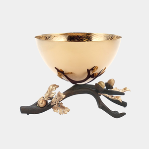 Bol en métal au design de bois de cerf avec intérieur noir, finition polie, vaisselle décorative faite à la main, style vintage, bol décoratif de table - Product Image 6