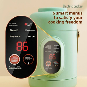 Casserole électrique numérique portable 0,8 L, mini poêle en acier inoxydable avec contrôle de la température 500 W pour la maison, le bureau et les voyages - Product Image 5