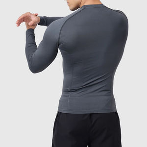 Camisetas de Compresión Deportivas de Lona Casual de Alta Calidad para Hombre, Ropa Deportiva Transpirable para Gimnasio y Fisicoculturismo - Product Image 6