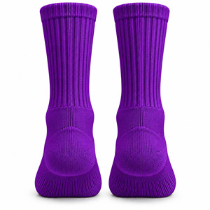 Black Crew Socks Ribbed Knitted Breathable Solid Color for Adults Casual Wear - Product Image 4