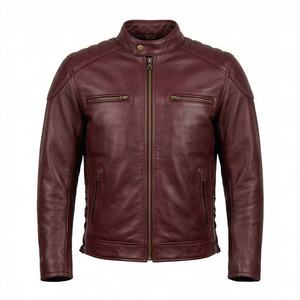 Veste de moto en cuir véritable pour homme de qualité supérieure, nouvelle arrivée, vestes de moto d'hiver, protections amovibles, personnalisables - Product Image 1