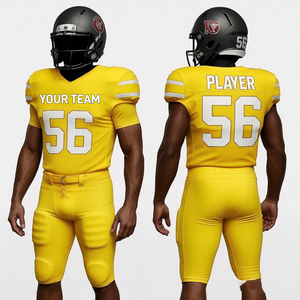 Diseño Gratuito de Uniformes Deportivos para Hombre, Camiseta y Pantalones, Versión Jugador, Impresión por Sublimación Personalizada, Logotipo Cosido, Uniforme de Fútbol Americano - Product Image 1