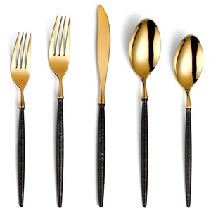 Wholesale Stainless Steel Cutlery <b>Set</b>, <b>Silver</b> Grey Oriental Flatware <b>Set</b> with Spoon, Fork & Knife for Restaurant & School Use - Product Image 5