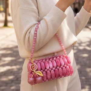 Bolso de mano de noche con cuentas de cristal hecho a mano, nuevo bolso de moda para mujer para fiestas, bodas y eventos de gala para damas por UO. - Product Image 1
