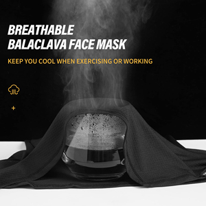 Black Solid Color Breathable Neck Gaiter Seamless Balaclava Face <b>Mask</b> Neck Gaiter for Men Women Outdoor Activities - Product Image 4