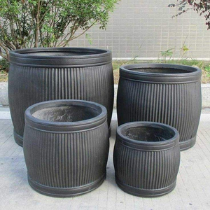 Ensemble de 2 jardinières galvanisées pour espaces publics, jardins, parcs, espaces extérieurs, balcon, patio, présentoir élégant pour plantes en provenance d'Inde - Product Image 2