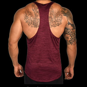Camisetas sin Mangas Personalizadas al por Mayor para Hombre - Secado Rápido, Transpirables, Cuello en V, Poliéster/Algodón, Ropa Deportiva, Diseños Modernos 2026 - Product Image 4