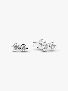 Pendientes de Lujo con Triple Diamante en Oro de 18K, Joyería Fina Clásica y Minimalista para Mujer, Elegantes para Fiesta - Product Image 4