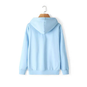 2022 High Quality Men's Cotton Fleece <b>Hoodies</b> Streetwear <b>Short</b> <b>Sleeve</b> Solid Blue Drop Shoulder Sweatshirts - Product Image 2