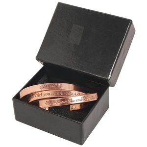 Juego de 3 Pulseras Terapéuticas de Cobre Rosa con Múltiples Imanes, Grabado con Mensajes Inspiradores y Motto Bíblico - Product Image 4