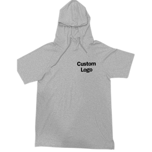 Servicio OEM al por Mayor, Diseño Personalizado, Sudadera con Capucha Ligera de Manga Corta Raglán, 100% Algodón Jersey Transpirable, con Bolsillo, para Verano - Product Image 2