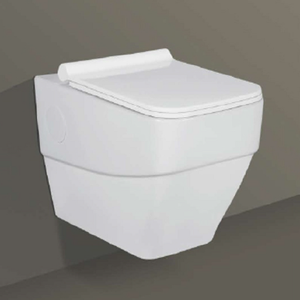 WC suspendu monobloc en céramique à double chasse ERICON-4002 avec siphon en P et siphon en S pour salles de bain de villas et hôtels - Product Image 3