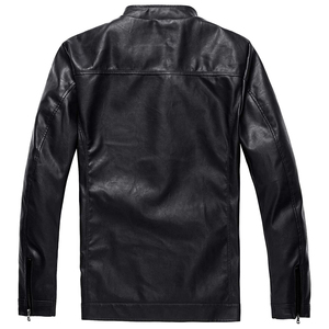 Premium Genuine Leather Jacket Men's Motorcycle Inspired Outerwear with Durable Craftsmanship - Product Image 2