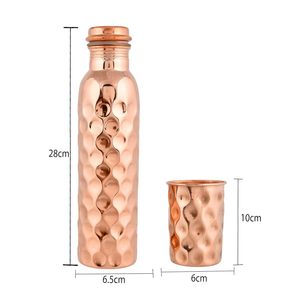 Gold <b>Copper</b> <b>Bottle</b> 250ml Leak Proof Food Safe Dishwasher & Microwave Safe Classic Style Push-Pull Cap Business Gift - Product Image 6