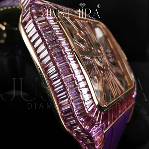 Montre de luxe en quartz avec design unique, personnalisée, sertie de diamants Moissanite, style Hip Hop Bling Bling, pour femmes et hommes, disponible à la vente - Product Image 3