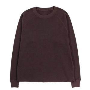 Sweat-shirt à col rond à manches longues en tricot gaufré bleu clair pour femme avec logo personnalisé, 100% coton, respirant, décontracté, pour l'automne - Product Image 2
