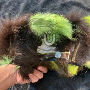 หมวกหนังวัวแท้ขนฟูสีเขียวและสีน้ำตาล รุ่นใหม่ปี 2026 สำหรับผู้ชายและผู้หญิง - Product Image 4