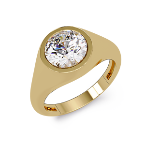 14K <b>Gold</b> Wedding Solitaire <b>Ring</b> Modern Bezel <b>Set</b> Round Cut Lab Grown Diamond 2.00 ct IGI Certified Wholesale Jewelry Unisex - Product Image 2
