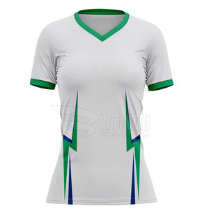 Nouveauté Chemises de softball à col en V imprimées avec logo Tissu 100% polyester Chemises de softball à col en V - Product Image 1