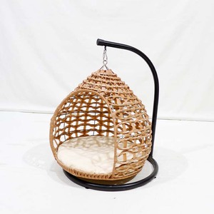 Top Rated Plastic Pet Nest House Round Hanging <b>Cat</b> Bed Breathable Indoor All Seasons Medium Size With Metal Stand - Product Image 4