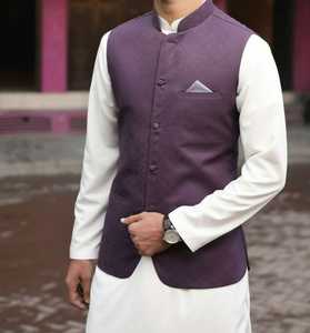 Gilet de mariage pour homme, fait main, style ethnique pakistanais, tenue de fête formelle, tailles et couleurs personnalisées - Product Image 3