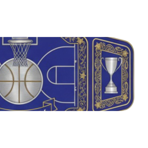 Cinturón de Campeonato de Baloncesto con Diseño de Cancha y Trofeo, Cinturón de Título de Cuero Personalizable de Primera Calidad - Product Image 6