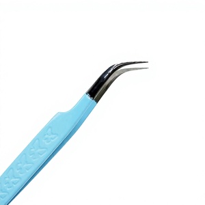 Pince à épiler professionnelle pour extensions de cils, à pointe en plasma, revêtement poudré, outil d'isolation des cils pour salon de beauté - Product Image 2