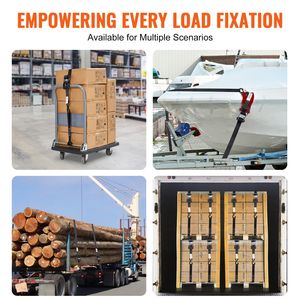 Correas de Amarre con Trinquete Premium, Paquete de 4, con Asas Acolchadas, Resistencia Máxima a la Rotura de 5208 lb, 1.6'' x 8'', Correas de Sujeción con Trinquete - Product Image 3