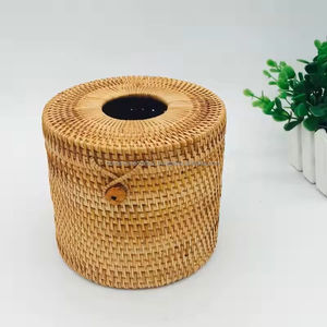 กล่องใส่กระดาษทิชชูหวายสานมือ งานแฮนด์เมดจากวัสดุธรรมชาติ สำหรับใช้ในห้องน้ำ โรงแรม สปา สำนักงาน หรือบนโต๊ะ - Product Image 3