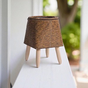 Maceta de ratán para uso en balcones y jardines, colgante y de pie, soporte para plantas de fibra natural, estilo bohemio, decoración para el hogar y la oficina. - Product Image 6