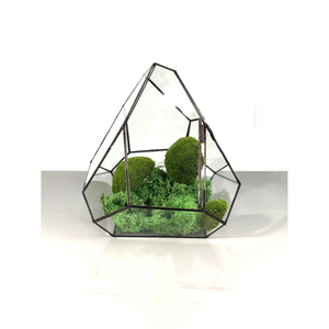 Terrario de latón negro mate dorado con espejo de cristal, hecho a mano, con impresión UV, para actividades festivas, navideñas y religiosas, a bajo precio. - Product Image 2