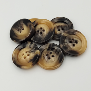 Venta Directa de Fábrica: Botones Planos de Plástico Imitación Cuerno en Colores Marrones Mixtos para Abrigos, Camisas y Manualidades Naturales - Product Image 3