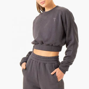 Camiseta recortada informal para mujer, Top corto sólido para el verano de secado rápido con cuello redondo, estilo de calle Popular para mujer - Product Image 6