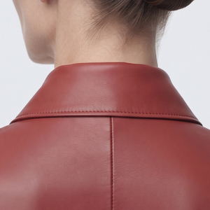 Custom Long Women PU <b>Leather</b> <b>Blazer</b> Coat Single Women <b>Leather</b> <b>Blazer</b> Pockets <b>Jacket</b> Outerwear Full Sleeve <b>Leather</b> <b>Blazer</b> - Product Image 4
