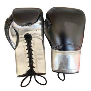 Gants de boxe MMA de haute qualité, en cuir IMF premium avec design à lacets et rembourrage en mousse IMF artisanal, neufs. - Product Image 3