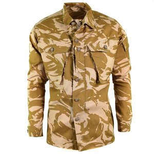 Camisa Táctica Británica de Manga Larga con Camuflaje Desértico, Botones Frontales, Bolsillos en el Pecho, Uniforme de Trabajo de Algodón - Product Image 5
