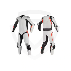 Custom Men's Adults Motorcycle Leather Biker Racing Suit Breathable High Quality Full Sleeve <b>Stitching</b> Logo Embroidery Printing - Product Image 1
