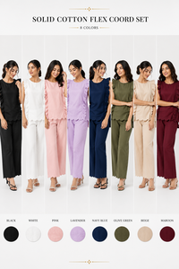 Premium Bohemian Linen/Cotton Two Piece <b>Set</b> Women's Loungewear Ruffle Top Wide Leg Pant Co-ord <b>Set</b> One <b>Set</b> XS - Product Image 2