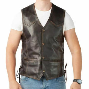 Nuevo Chaleco de Cuero Casual de Invierno para Hombre, Transpirable, Impermeable, Ecológico, Diseño Personalizado, Servicio OEM - Product Image 5