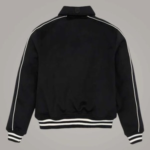 เสื้อแจ็คเก็ตหนัง Avirex รุ่น Letterman สีดำสำหรับผู้ชาย ทำจากผ้าขนสัตว์ - Product Image 2