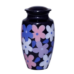 Urnas de Cremación de Aluminio Plateado Ecológicas Hechas a Mano, de Alta Calidad y Duraderas, con Diseño Art Deco de Mármol Azul para Aniversarios y Funerales - Product Image 1