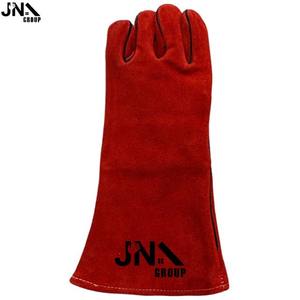 Gants de soudage en cuir, longs, en cuir de vache véritable, gants de sécurité, protection au travail, soudage industriel - Product Image 3