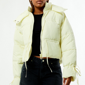 Veste d'hiver pour femme, épaisse, rembourrée en coton, imperméable, respirante, coupe-vent, manches et capuche amovibles, coque en polyester/nylon - Product Image 5