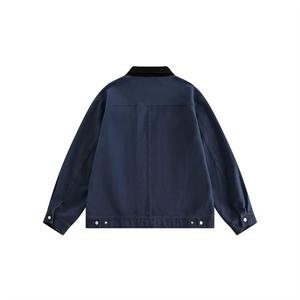 Veste en jean bleu marine pour homme, décontractée, hiver, à capuche, fermeture éclair intégrale, doublure polaire respirante, écologique - Product Image 2