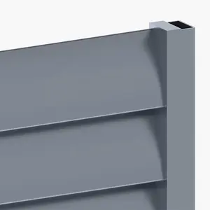 KS METAL Außenbereich dekorativer Aluminium-Jachtzaun horizontale Jachtlamellen Metall-Privatsphären-Zaunplatten Gartenzaun Außenbereich