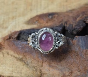 925 Sterling <b>Silver</b> Pink Tourmaline Bezel <b>Set</b> <b>Ring</b> Handmade Designer Gemstone <b>Ring</b> for Women October Birthstone Fine Jewelry - Product Image 5