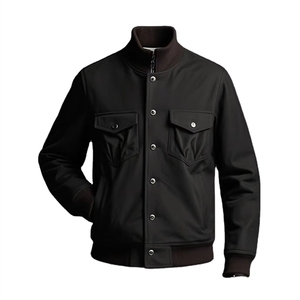 Chaquetas de cuero para motocicleta, personalizadas en colores y con logotipo, para hombre, en oferta, premium, a prueba de viento, con cierre de cremallera. - Product Image 1