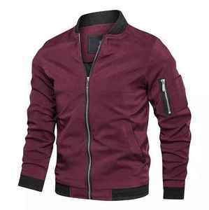 High Quality 2026 Men's Waterproof Bomber Jackets Custom Printed Logo Private Label Autumn Wear OEM Customizable Sheep Knitted - Product Image 6