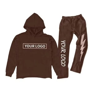 Ensemble de survêtement personnalisé pour homme, sweat à capuche et pantalon de jogging en molleton de coton, imprimé 3D, hiver, fabricant OEM ODM - Product Image 2